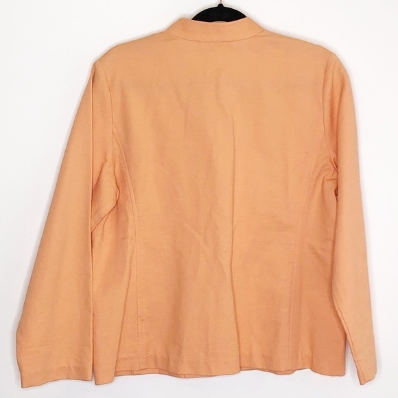 Eileen Fisher Peach Button Up Jacket - Picture 3 of 8